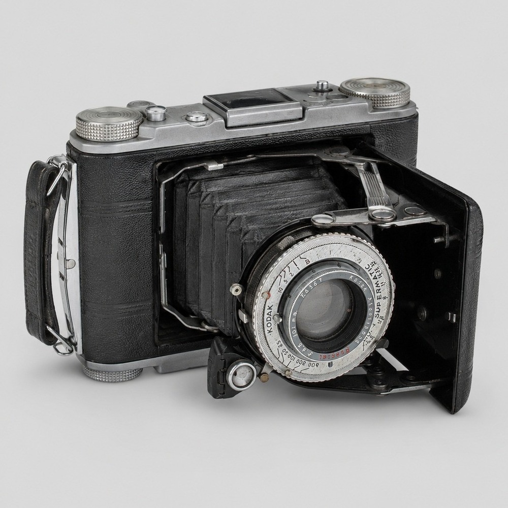 Vintage Kodak Monitor Six-20 Folding Camera 620 Film w/ Leather‎ Case USA